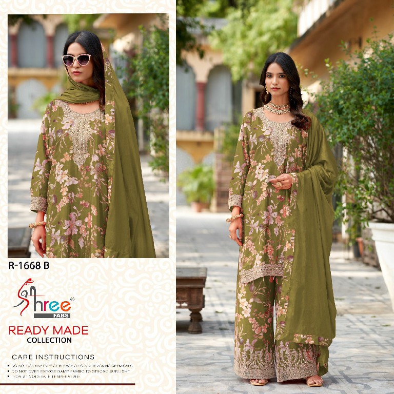 Shree Fabs R-1668 Wholesale Readymade Indian Pakistani Concept Suits