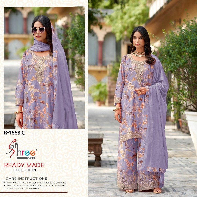 Shree Fabs R-1668 Wholesale Readymade Indian Pakistani Concept Suits