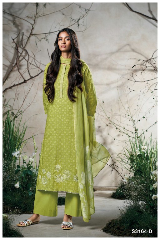 Ganga Arisha S3164 Wholesale Premium Cotton With Embroidery Salwar Suits