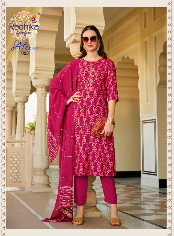 Radhika Lifestyle Alexa Vol-1 Wholesale Kurti Pant And Dupatta