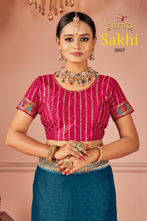 Suma Designer Sakhi D.no 8001 To 8009 Wholesale Party Wear Indian Sarees