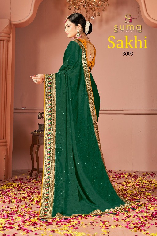 Suma Designer Sakhi D.no 8001 To 8009 Wholesale Party Wear Indian Sarees