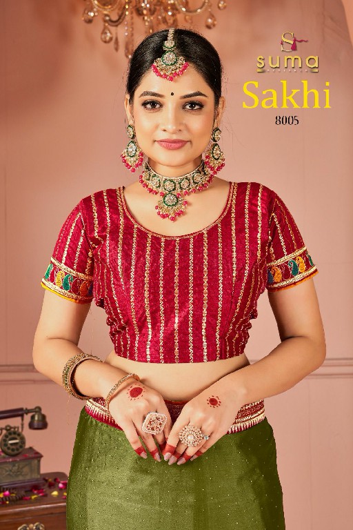 Suma Designer Sakhi D.no 8001 To 8009 Wholesale Party Wear Indian Sarees