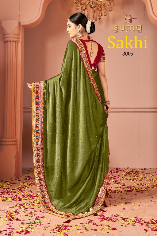 Suma Designer Sakhi D.no 8001 To 8009 Wholesale Party Wear Indian Sarees