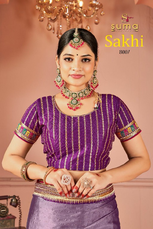 Suma Designer Sakhi D.no 8001 To 8009 Wholesale Party Wear Indian Sarees