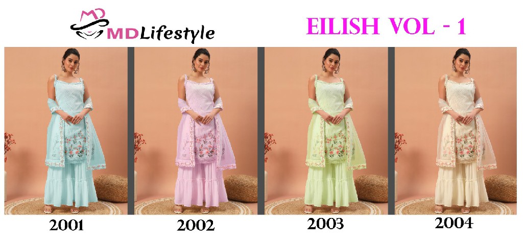 MD Lifestyle Eilish Vol-1 Wholesale Launching Exclusively Pakistani Festive & Party Wear Collection