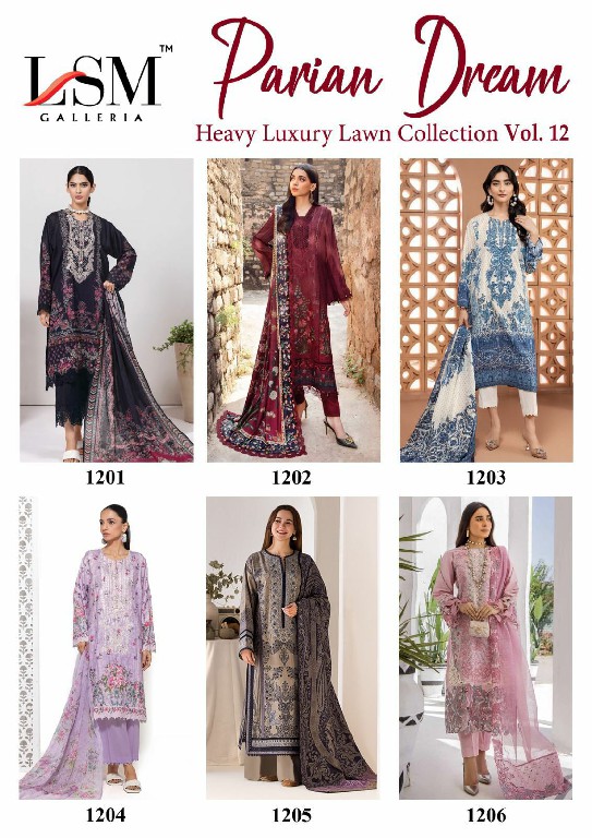 LSM PARIAN DREAM HEAVY LUXURY LAWN COLLECTION VOL 12 WHOLESALE DRESS