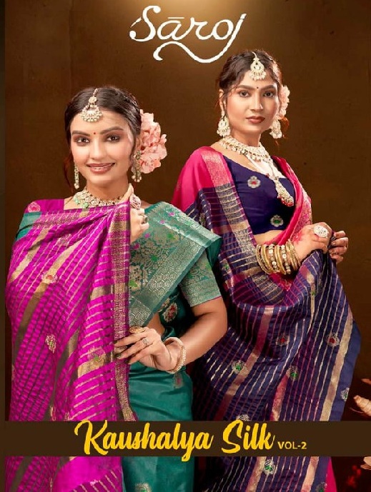 Saroj Kaushalya Silk Vol-2 Wholesale Soft Silk Mina Butta Pallu Sarees