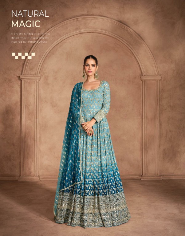 sayuri designer present aditi long designer partywear Gown with dupatta