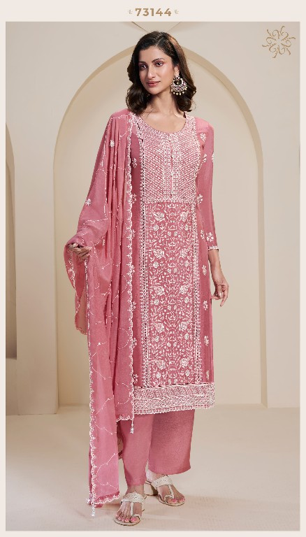 Vinay Kuleesh Kiara Wholesale Thread Embroidered Chinon Straight Suits