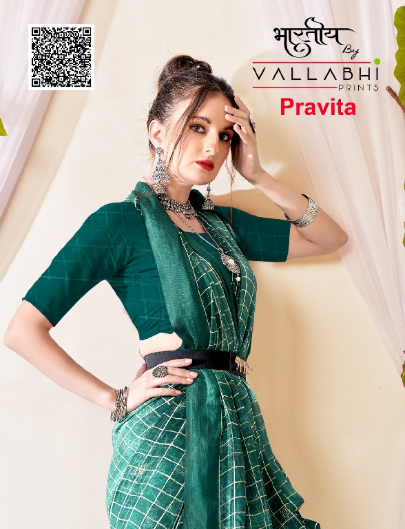 Vallabhi Pravita Wholesale Line Print Georgette Sarees