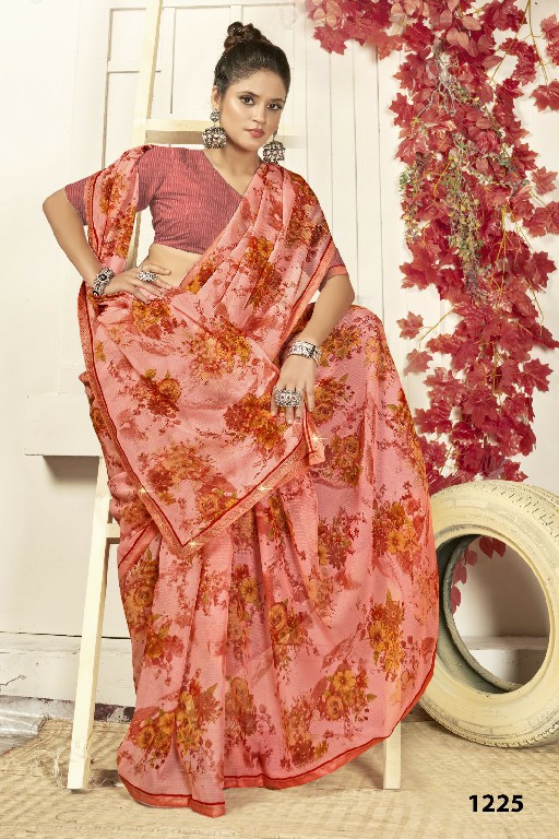 Vallabhi Express Wholesale Floral Print Georgette Sarees