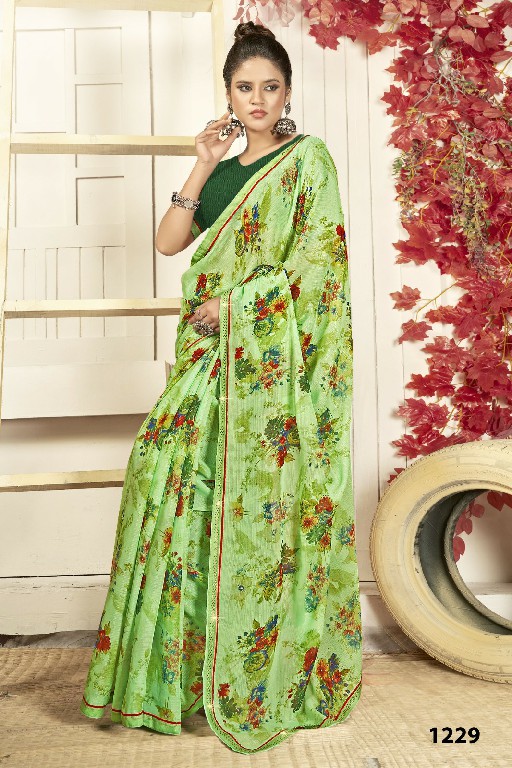 Vallabhi Express Wholesale Floral Print Georgette Sarees