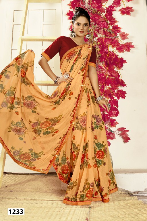 Vallabhi Express Vol-2 Wholesale Floral Print Georgette Sarees