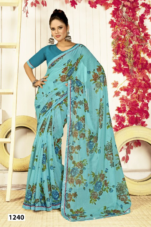 Vallabhi Express Vol-2 Wholesale Floral Print Georgette Sarees