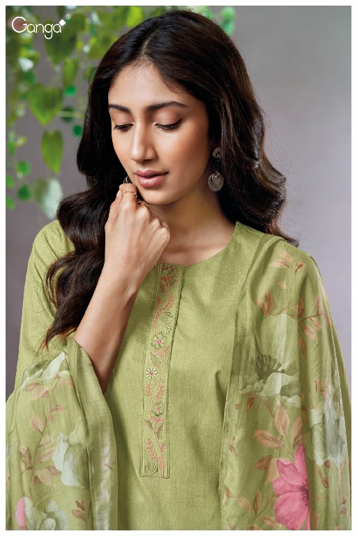 Ganga Alitia S2828 Wholesale Premium Cotton With Embroidery Work Salwar Suits