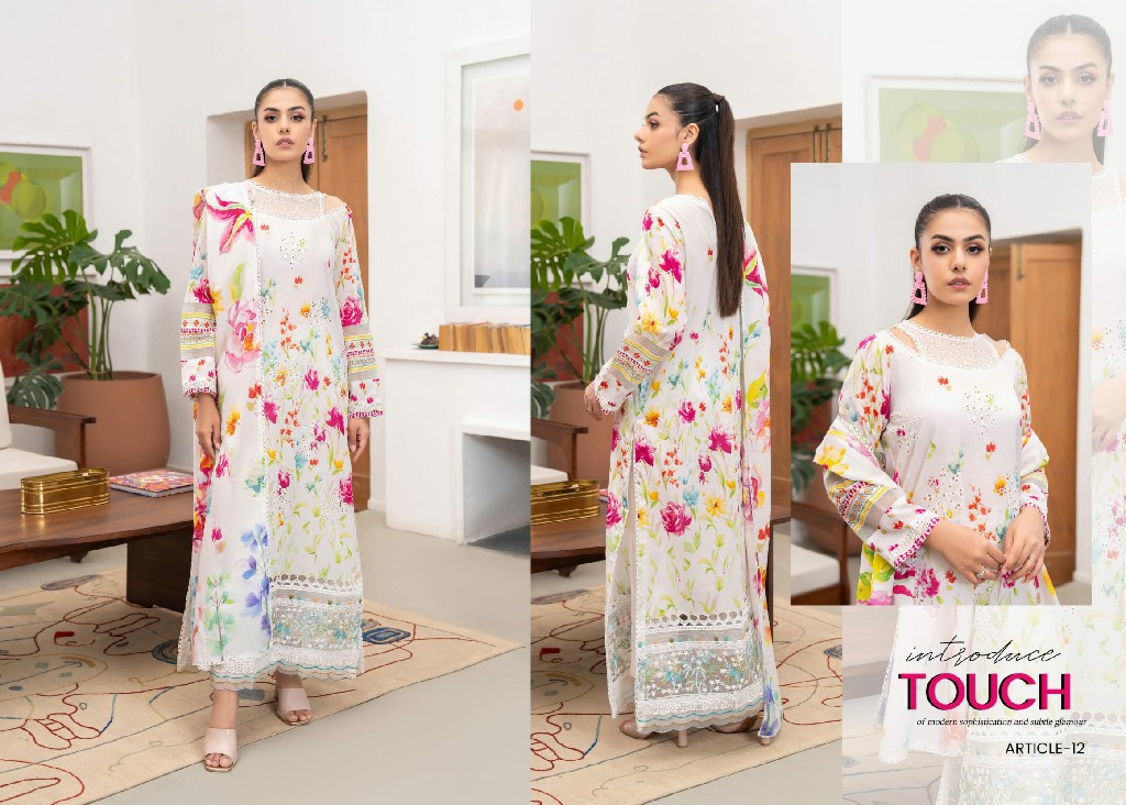 Gulljee Gullbano Unstitched Embroidered Three Piece Pakistani Suits