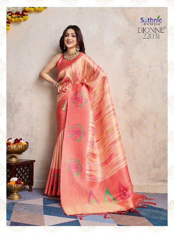 dionne vol 6 by sethnic lifestyle banarasi silk 22028-22031 uniform wear fancy sarees