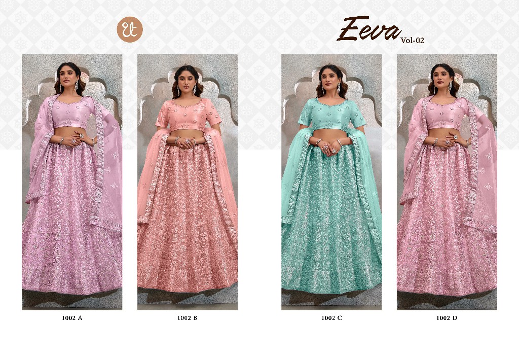 Thread Thrill Eeva Vol-2 Wholesale Stunning Net Embroidered Lehenga Choli That Exudes Elegance and Charm