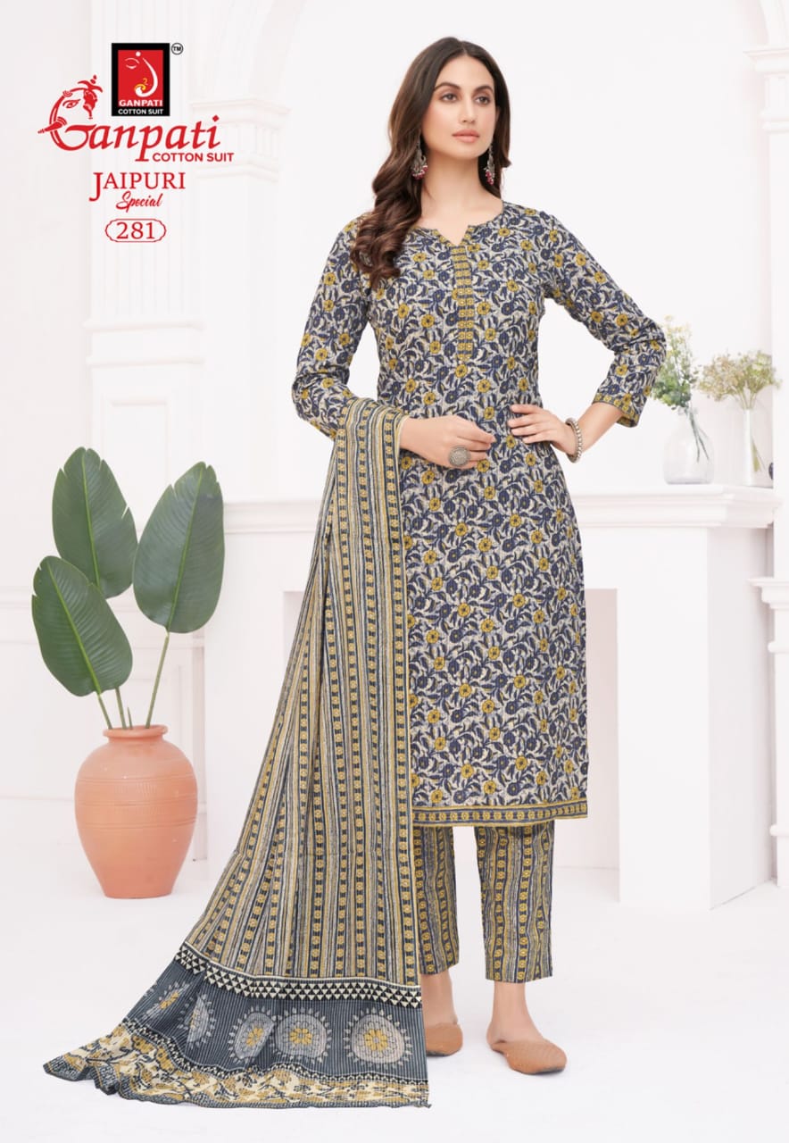 Ganpati Jaipuri Special Vol-13 Wholesale Readymade Cotton Suits