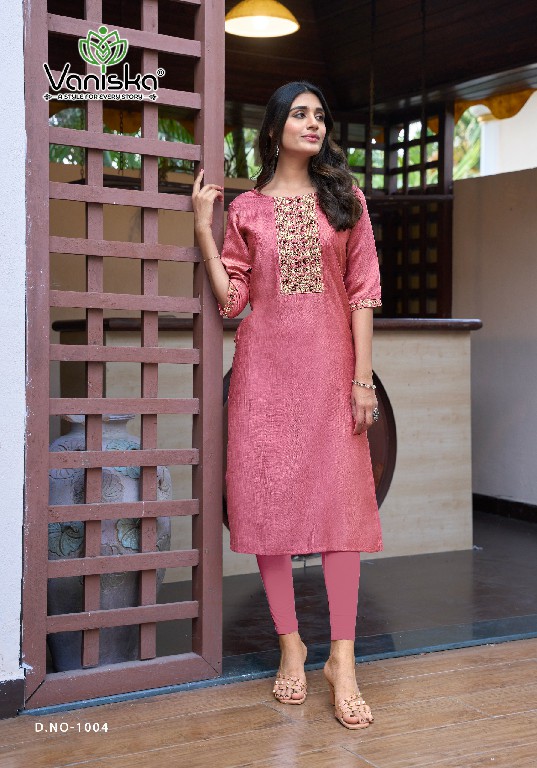 Vaniska Five Star Vol-1 Wholesale Vatican Silk Straight Long Kurtis