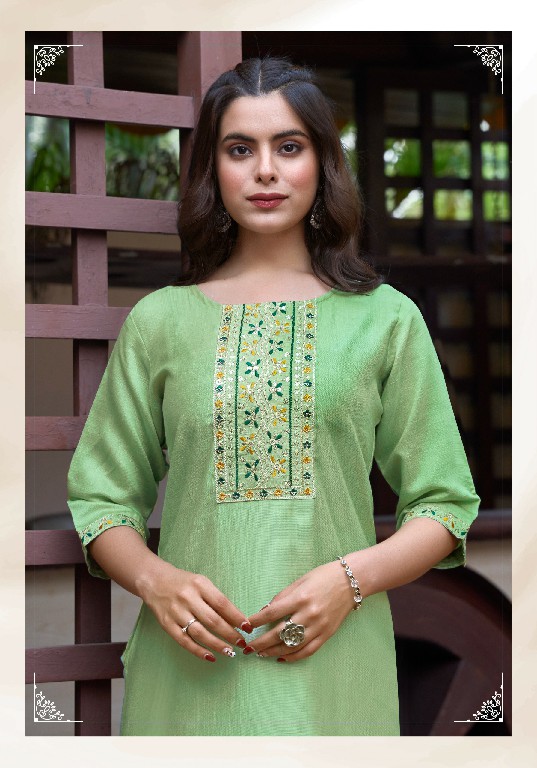 Vaniska Five Star Vol-1 Wholesale Vatican Silk Straight Long Kurtis