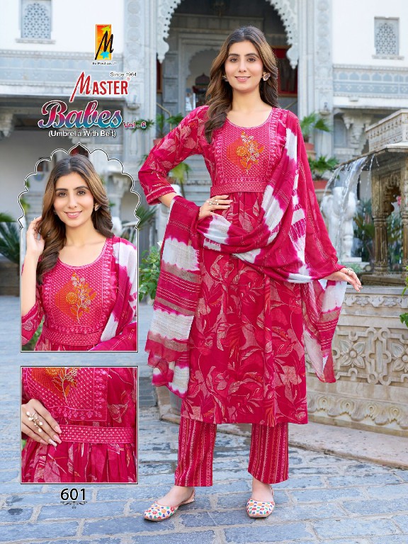 Master Babes Vol-6 Wholesale Readymade 3 Piece Salwar Suits