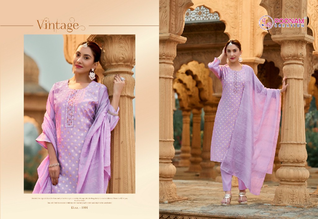 Poonam Mumtaaz Wholesale Heavy Roman Silk 3 Piece Salwar Suits