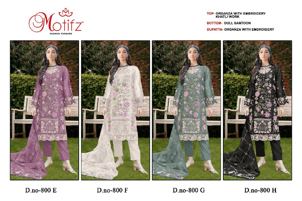 Motifz D.no 800 Wholesale Indian Pakistani Concept Salwar Suits