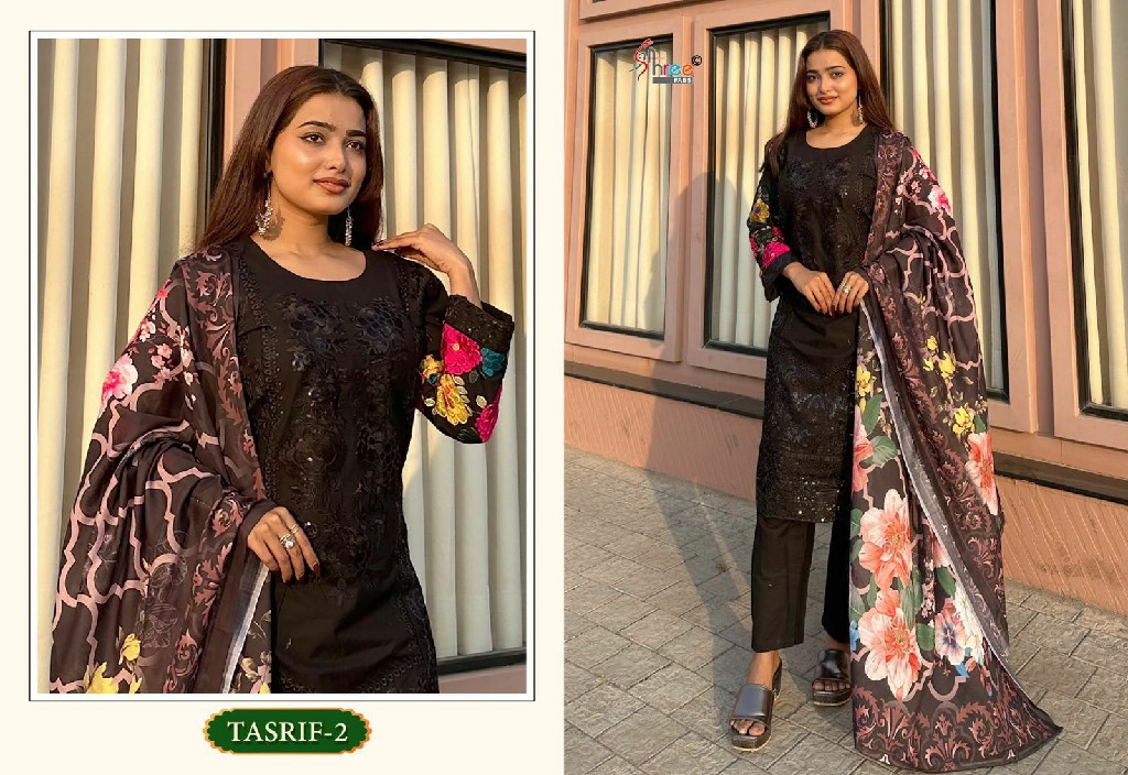 Shree Fabs Tasrif Wholesale Pure Cambric Cotton With Self Embroidery Salwar Suits