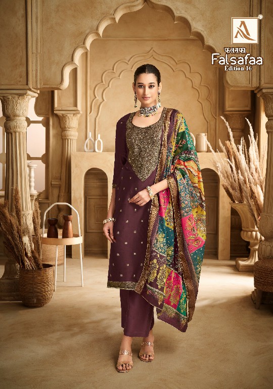 ALOK SUIT FALSAFAA VOL 16 ELEGANT HANDWORK DRESS MATERIAL