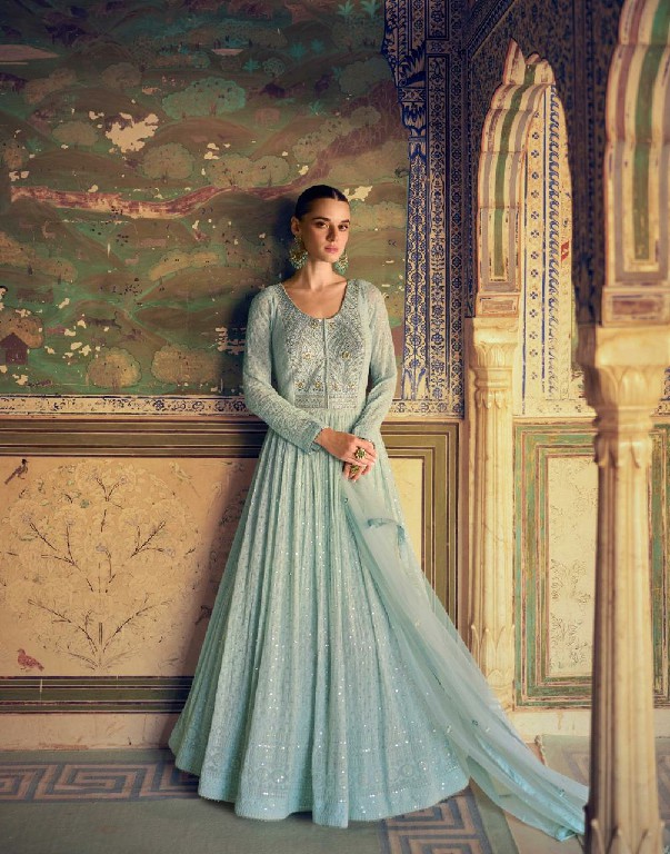 sayuri designer rubina georgette readymade exclusive design gown sets