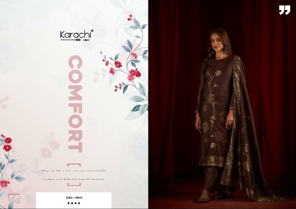 karachi prints dilkash silk woven jacquard attractive 3pcs dress supplier