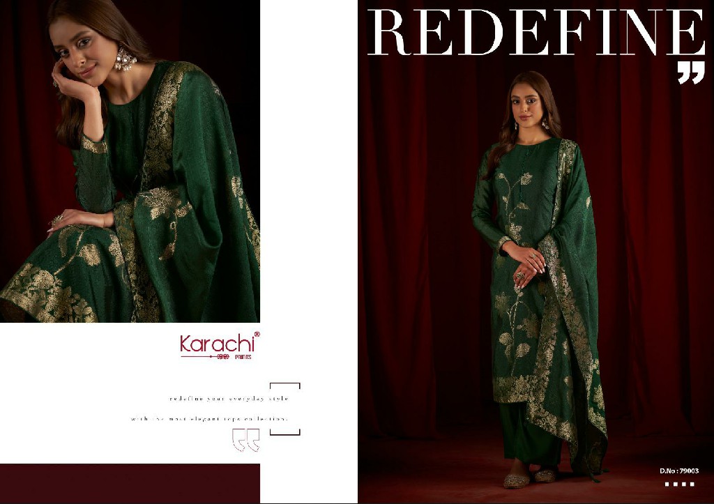 karachi prints dilkash silk woven jacquard attractive 3pcs dress supplier