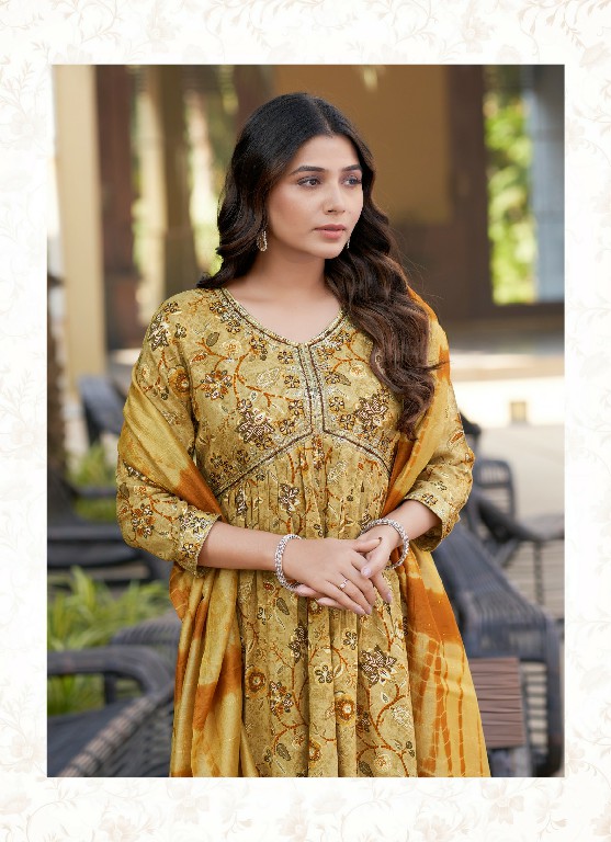Mystic 9 Pooja Vol-9 Wholesale Aliya Cut Kurti With Pant And Dupatta