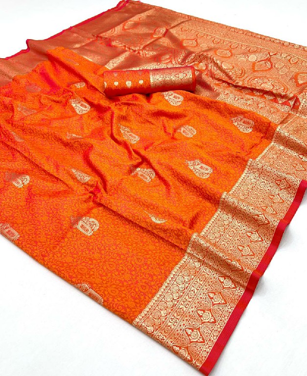 Rajtex Karnival Park Wholesale Two Tone Handloom Weaving Silk Party Wear Sarees