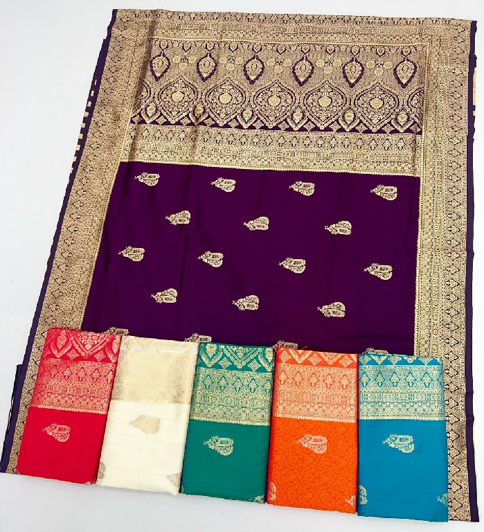 Rajtex Karnival Park Wholesale Two Tone Handloom Weaving Silk Party Wear Sarees