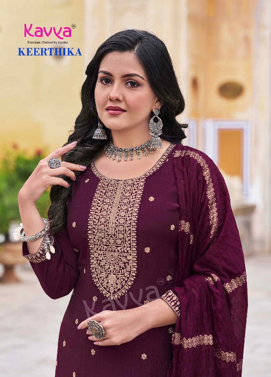 Kavya Keerthika Vol-1 Wholesale Readymade 3 Piece Straight Salwar Suits