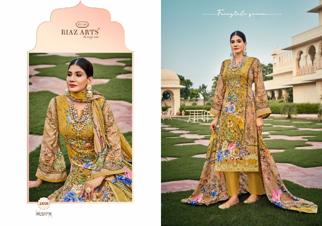Riaz Arts Musafir Vol-15 Wholesale Pure Karachi Lawn Dress Material