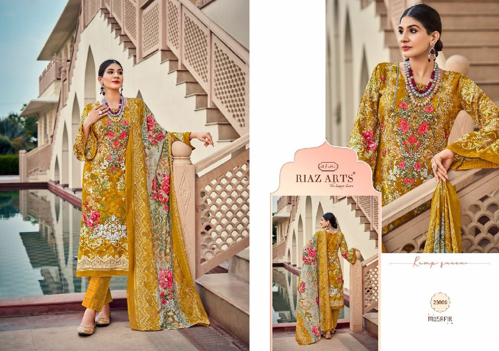Riaz Arts Musafir Vol-15 Wholesale Pure Karachi Lawn Dress Material