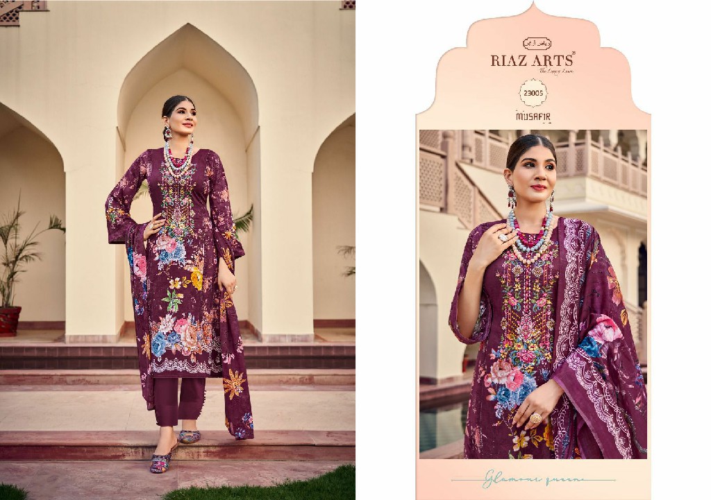 Riaz Arts Musafir Vol-15 Wholesale Pure Karachi Lawn Dress Material