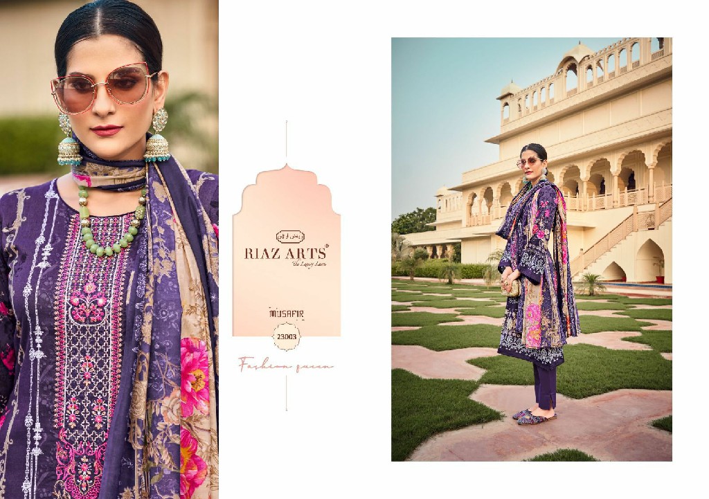 Riaz Arts Musafir Vol-15 Wholesale Pure Karachi Lawn Dress Material
