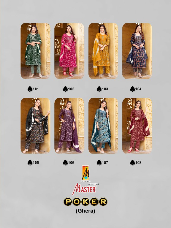 Master Poker Ghera Wholesale Ghera Concept 3 Piece Salwar Suits