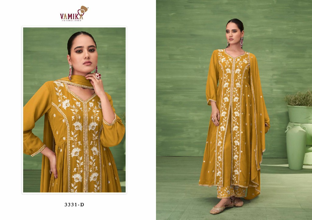 Vamika Ashima Vol-1 Wholesale Blooming Georgette Fabrics 3 Piece Suits