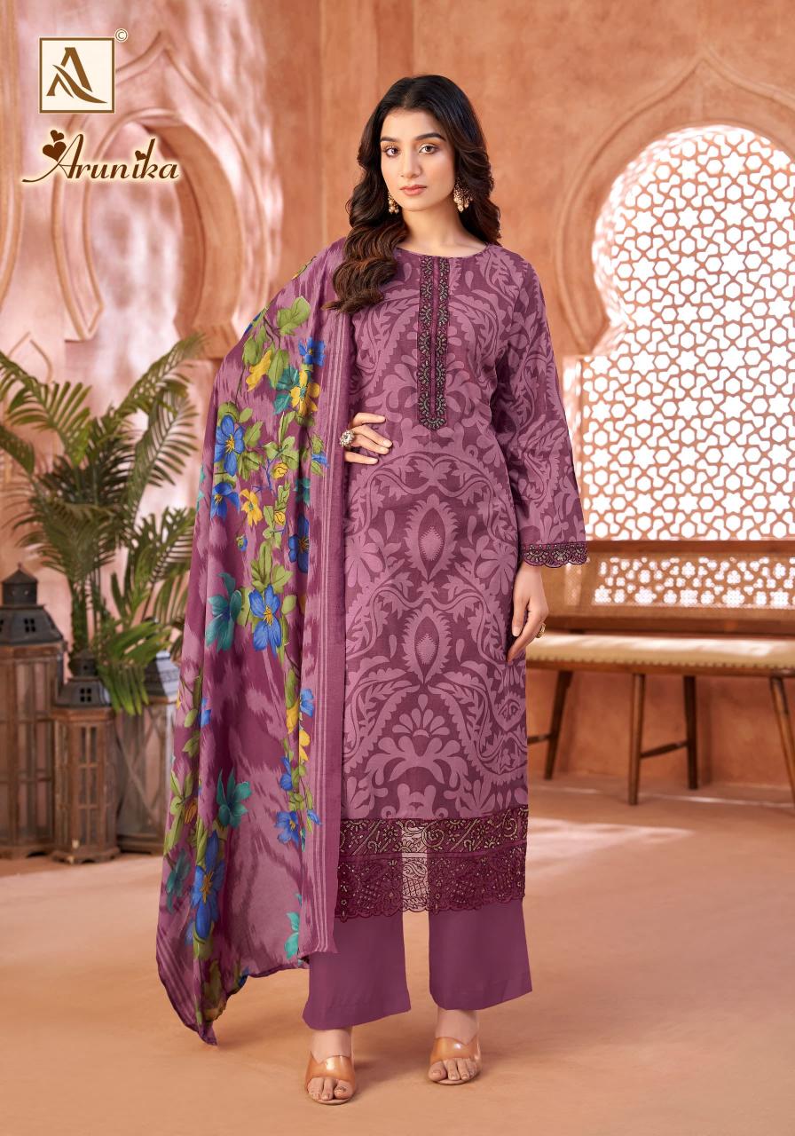 arunika by alok cambric stylish look pakistani suit for womens