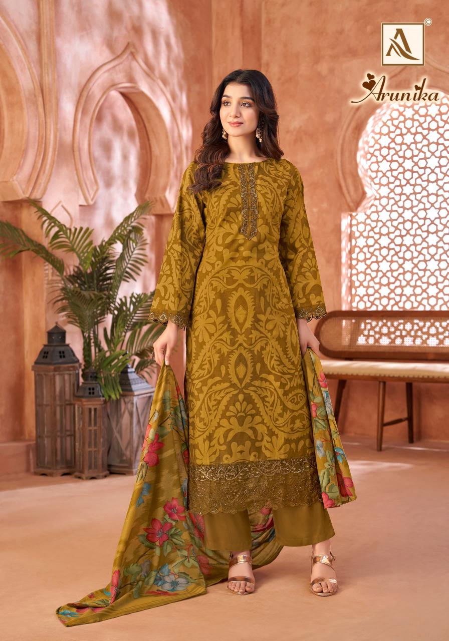 arunika by alok cambric stylish look pakistani suit for womens