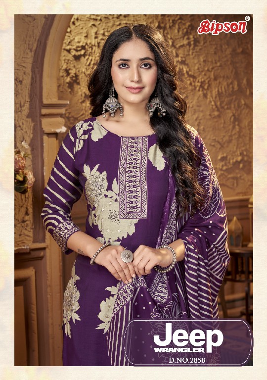 BIPSON JEEP WRANGLAR 2858 WHOLESALE ROMAN SILK WITH WORK DRESS MATERIAL