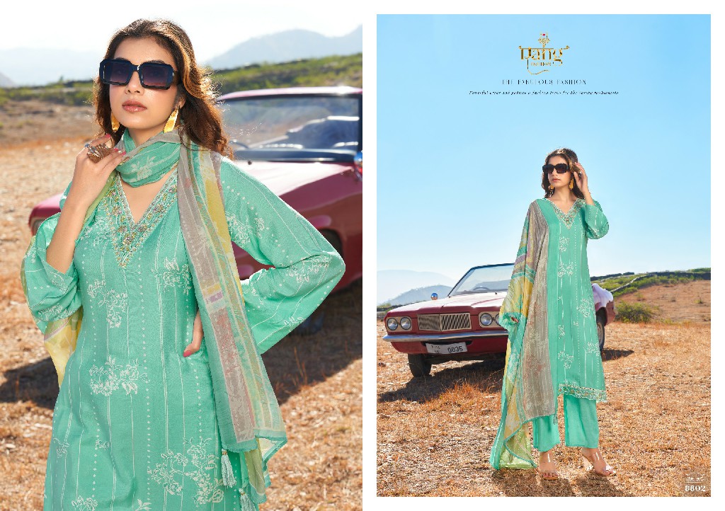 RANG FASHION SUMMER SHINE VOL 6 BEAUTIFUL MUSLIN DIGITAL PRINT WITH EMBROIDERY WORK DRESS MATERIAL