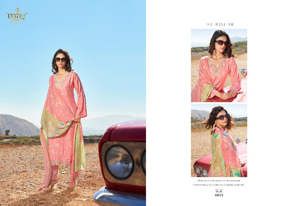 RANG FASHION SUMMER SHINE VOL 6 BEAUTIFUL MUSLIN DIGITAL PRINT WITH EMBROIDERY WORK DRESS MATERIAL