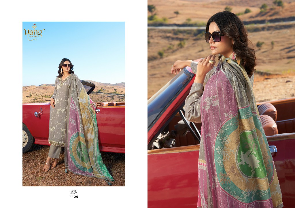 RANG FASHION SUMMER SHINE VOL 6 BEAUTIFUL MUSLIN DIGITAL PRINT WITH EMBROIDERY WORK DRESS MATERIAL